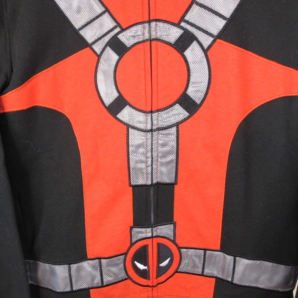 Marvel Deadpool Hoodie Cosplay Jacket Men's Small Halloween Costume - Picture 4 of 8